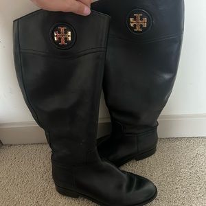 Tory Burch Black Riding Boots
